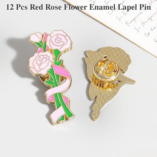 ¡Haz una Rosa en Tu Atuendo con Nuestros Pines de Esmalte!