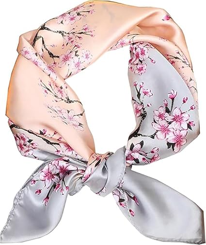 27.5-inch silky soft silk satin scarf bag hair towel gift