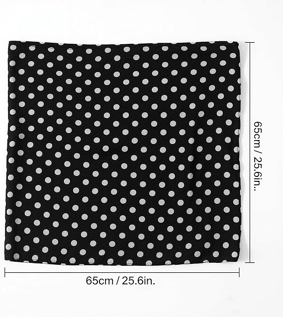 1 Piece of Polka Dot Square Scarf 1950s Chiffon Neck Scarfs Sheer Handkerchief Hair Tie Halloween Costume for Women Girls