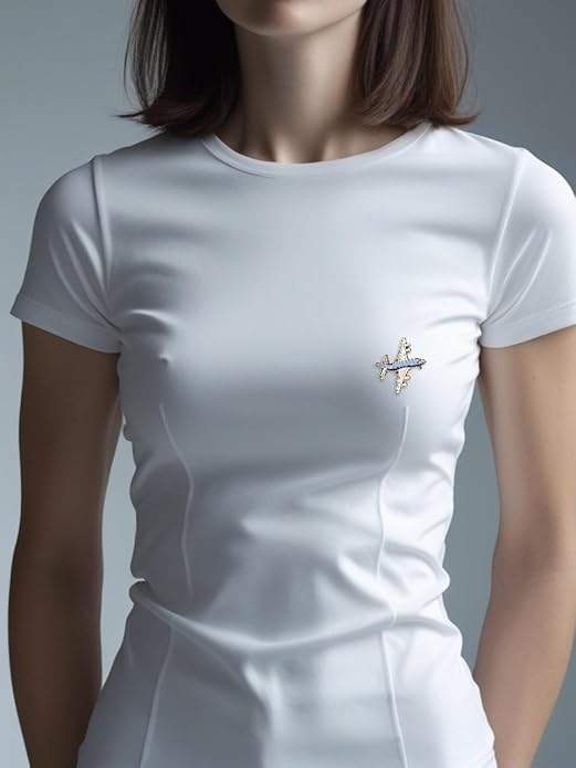 1.25" Airplane Soft Enamel Pin – Aviation Plane Aircraft Pilot Aviator Flight Lapel Pins Brooches for Backpacks, Jackets, Hats, Clothes, Bags, Teens, Girls, Boys – Pinback Buttons & Charms