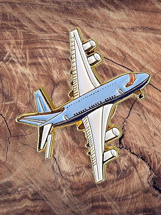 1.25" Airplane Soft Enamel Pin – Aviation Plane Aircraft Pilot Aviator Flight Lapel Pins Brooches for Backpacks, Jackets, Hats, Clothes, Bags, Teens, Girls, Boys – Pinback Buttons & Charms
