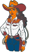 1.75" Cowgirl Soft Enamel Pin – Western Cowboy Lapel Pins Brooches for Backpacks, Jackets, Hats, Clothes, Bags, Teens, Girls, Boys, Men– Pinback Buttons & Charms